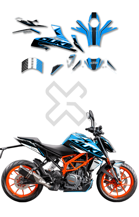 Duke Edition Full Body Sticker Compatible with Duke 125/200/250/390 Gen 2 | Made in Premium Gloss Vinyl with FPF (Fade Protection Film), Waterproof, Precut Sticker, Pack of 1